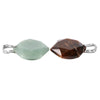 Pendant Necklace Natural Semiprecious Stone And Copper Accessories With Hexagram Design And Electroplating Treatment