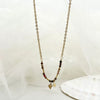 Pendant Necklace Natural Stone Titanium Steel Stainless Steel Geometric French Retro Electroplating