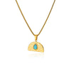 Pendant Necklace Pine Stone Stainless Steel Geometric Pattern Electroplating Midcentury Style