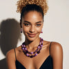 Pendant Necklace Plastic Resin Mixed Gem Inlay Geometric Water Drop Snake Bone Chain