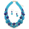Pendant Necklace Plastic Resin Mixed Gem Inlay Geometric Water Drop Snake Bone Chain