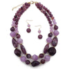 Pendant Necklace Plastic Resin Mixed Gem Inlay Geometric Water Drop Snake Bone Chain
