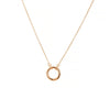 Pendant Necklace Retro Style Titanium Steel Geometric Pattern Electroplating Unisex Pearl