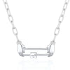 Pendant Necklace Retro Style Titanium Steel Geometric Pattern Electroplating Unisex Pearl