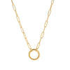 Pendant Necklace Retro Style Titanium Steel Geometric Pattern Electroplating Unisex Pearl