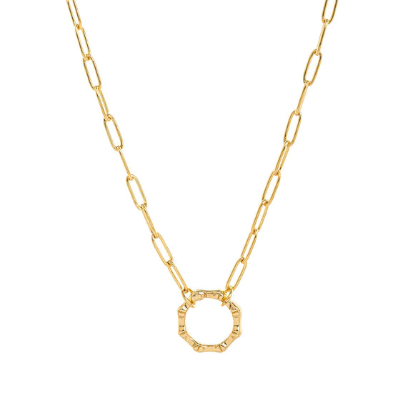 Pendant Necklace Retro Style Titanium Steel Geometric Pattern Electroplating Unisex Pearl