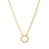 Pendant Necklace Retro Style Titanium Steel Geometric Pattern Electroplating Unisex Pearl
