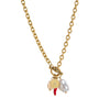 Pendant Necklace Retro Style Titanium Steel Geometric Pattern Electroplating Unisex Pearl