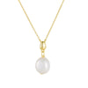 Pendant Necklace S925 Sterling Silver Natural Baroque Pearl Geometric Style Women's Cross Chain
