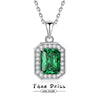 Pendant Necklace 925 Silver Floral Geometric Light Luxury Style