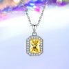 Pendant Necklace 925 Silver Floral Geometric Light Luxury Style