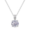Pendant Necklace Silver Geometric Light Luxury Set With Diamonds
