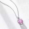 Pendant Necklace Silver Geometric Light Luxury Set With Diamonds