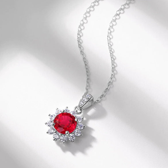 Pendant Necklace Silver Inlay Cultivated Color Treasure Geometric Style Set With Diamonds
