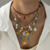 Pendant Necklace Stainless Steel Animal Zodiac Pattern Knotted Rope Chain With Vacuum Electroplating