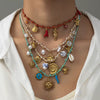 Pendant Necklace Stainless Steel Animal Zodiac Pattern Knotted Rope Chain With Vacuum Electroplating