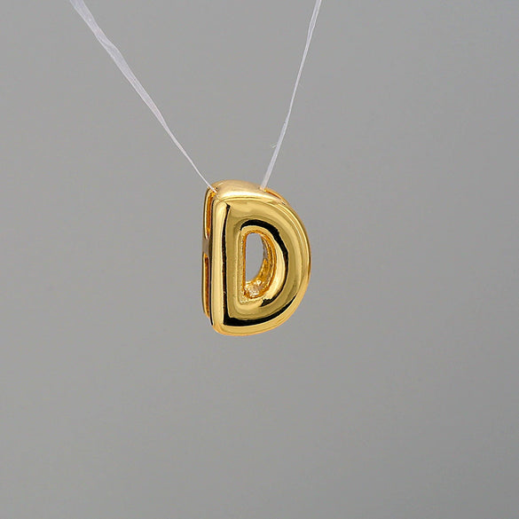 Pendant Necklace Stainless Steel Copper Electroplating Letter Shape Personality Unisex