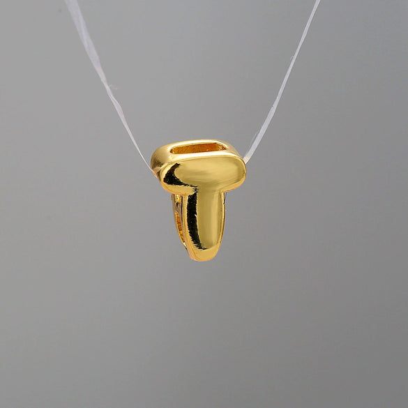 Pendant Necklace Stainless Steel Copper Electroplating Letter Shape Personality Unisex