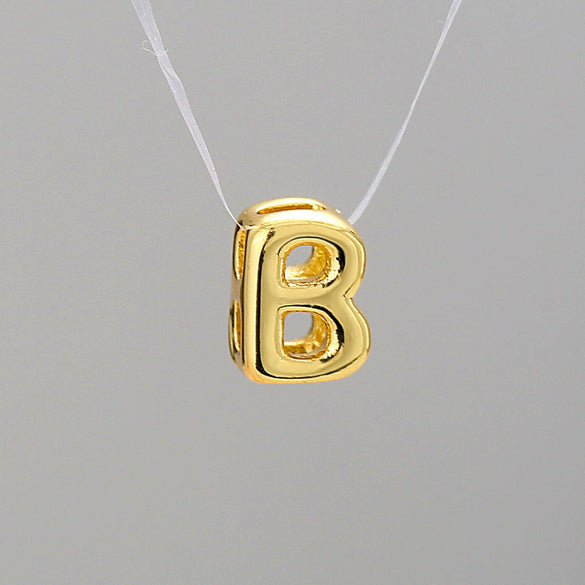 Pendant Necklace Stainless Steel Copper Electroplating Letter Shape Personality Unisex