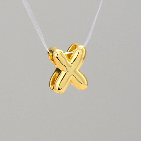 Pendant Necklace Stainless Steel Copper Electroplating Letter Shape Personality Unisex