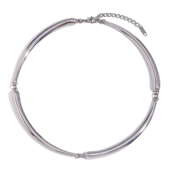 Pendant Necklace Stainless Steel Electroplated Geometric Simple Hip Hop Punk Style Women