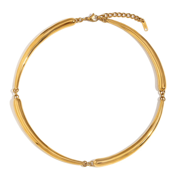 Pendant Necklace Stainless Steel Electroplated Geometric Simple Hip Hop Punk Style Women