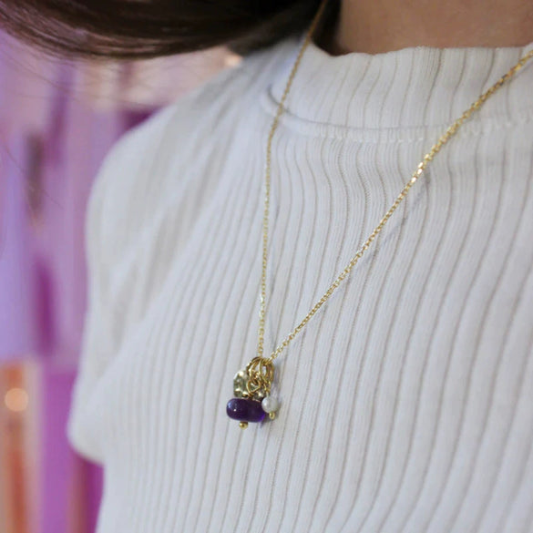 Pendant Necklace Stainless Steel Geometric Electroplating Casual Style For Women
