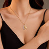 Pendant Necklace Stainless Steel Geometric Fashion Electroplating For Women
