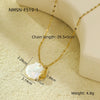 Pendant Necklace Stainless Steel Geometric Fashion Electroplating For Women