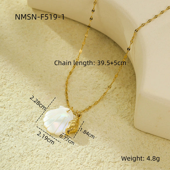 Pendant Necklace Stainless Steel Geometric Fashion Electroplating For Women