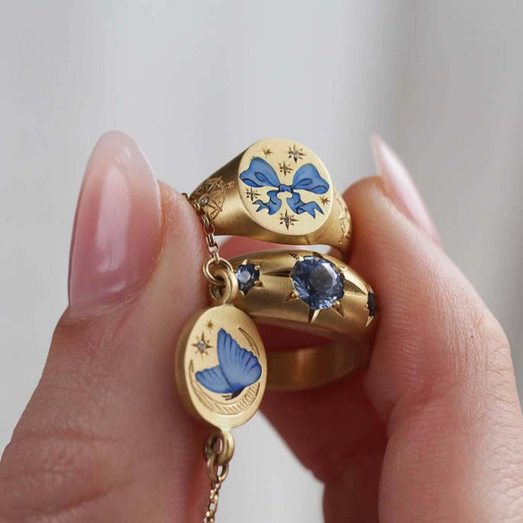 Pendant Necklace Stainless Steel Geometric Flower Heart Style Vacuum Plating
