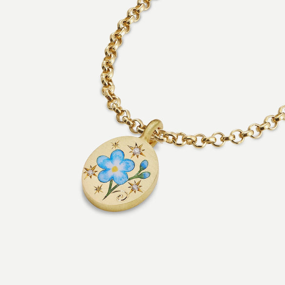 Pendant Necklace Stainless Steel Geometric Flower Heart Style Vacuum Plating