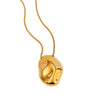 Pendant Necklace Stainless Steel Geometric Irregular Concave Hammer Pattern Electroplating