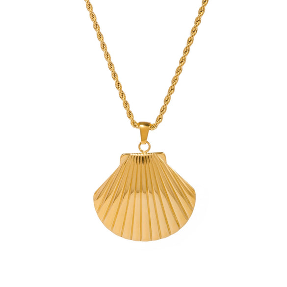 Pendant Necklace Stainless Steel Geometric 18K Gold Plated Jewelry For Women