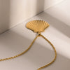 Pendant Necklace Stainless Steel Geometric 18K Gold Plated Jewelry For Women