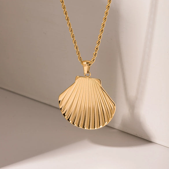 Pendant Necklace Stainless Steel Geometric 18K Gold Plated Jewelry For Women