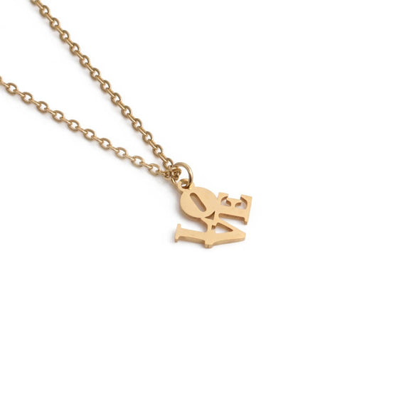 Pendant Necklace Stainless Steel Handmade Love Cut Fully Polished Unisex