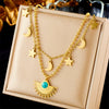 Pendant Necklace Stainless Steel Heart Shape Electroplating