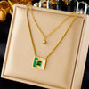 Pendant Necklace Stainless Steel Heart Shape Electroplating