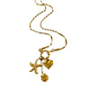 Pendant Necklace Stainless Steel Heart Shape Furnace Vacuum Plating 18K Gold Color