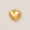 Pendant Necklace Stainless Steel Heart Shape Furnace Vacuum Plating 18K Gold Color
