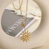 Pendant Necklace Stainless Steel Imitation Pearl Geometric Bow Sunflower Electroplating