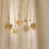 Pendant Necklace Stainless Steel Imitation Pearl Geometric Bow Sunflower Electroplating