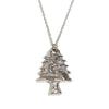 Pendant Necklace Stainless Steel 18K Gold Plated Flower Pattern Christmas Tree Styling For Women