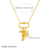 Pendant Necklace Stainless Steel Marine Biological Animal Style Electroplating Bone Chain For Women