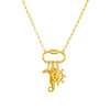 Pendant Necklace Stainless Steel Marine Biological Animal Style Electroplating Bone Chain For Women