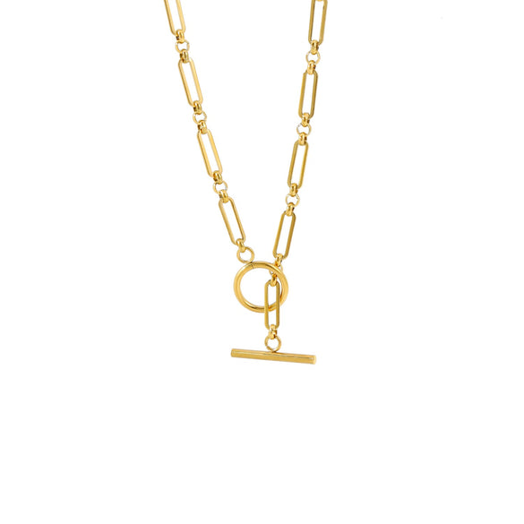 Pendant Necklace Stainless Steel Ochain Electroplating Small Steel Ball Buckle Design