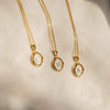 Pendant Necklace Stainless Steel Oval Dripping Oil Letter Pattern For Women