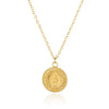 Pendant Necklace Stainless Steel Retro Portrait Three Dimensional Relief Coin Electroplated Unisex