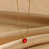 Pendant Necklace Stainless Steel Snake Bone Chain With Letters Numbers Text Pattern Electroplated